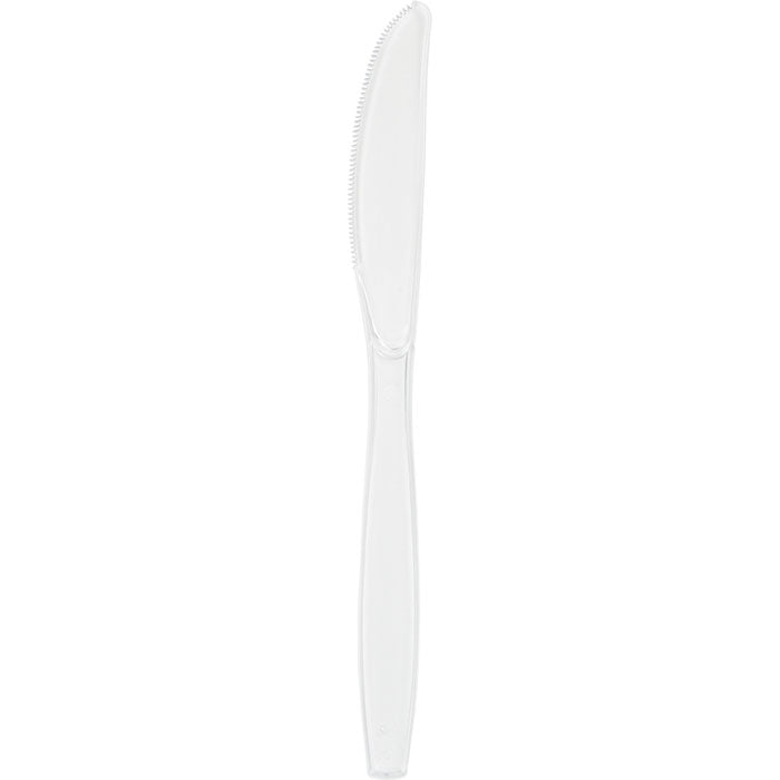 Clear bulk plastic knives