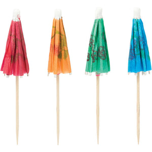 Multicolor drink umbrellas