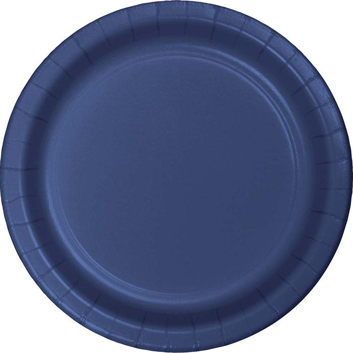 Navy blue paper banquet plate