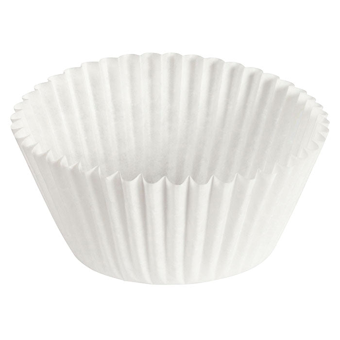 White fluted baking cup