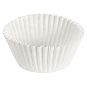 White fluted baking cup