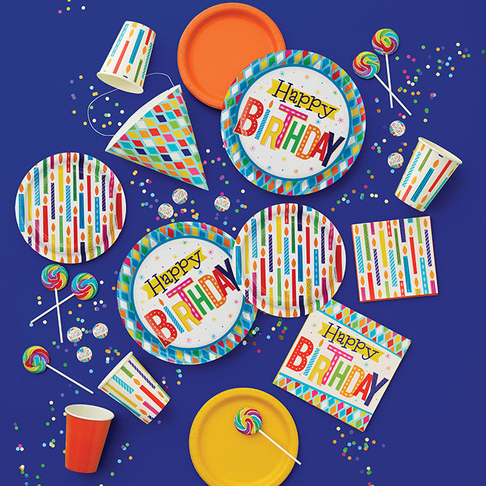 Bright Birthday party supplies