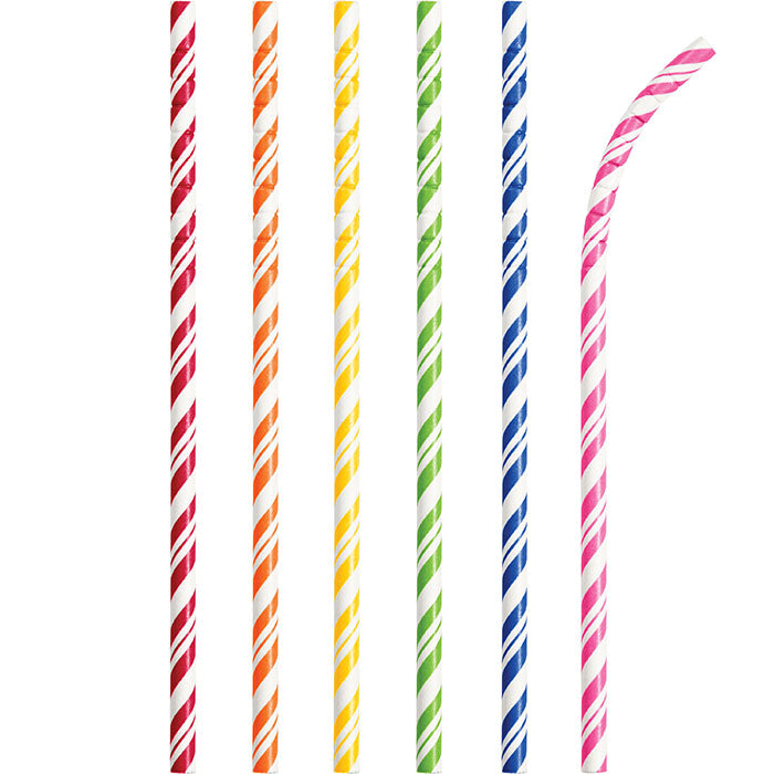 Multicolor Paper Drinking Straws