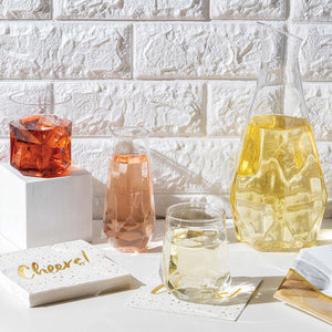 Various plastic tumblers for drinks