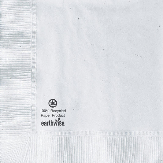 Earth Wise White Beverage Napkins 3,000 ct