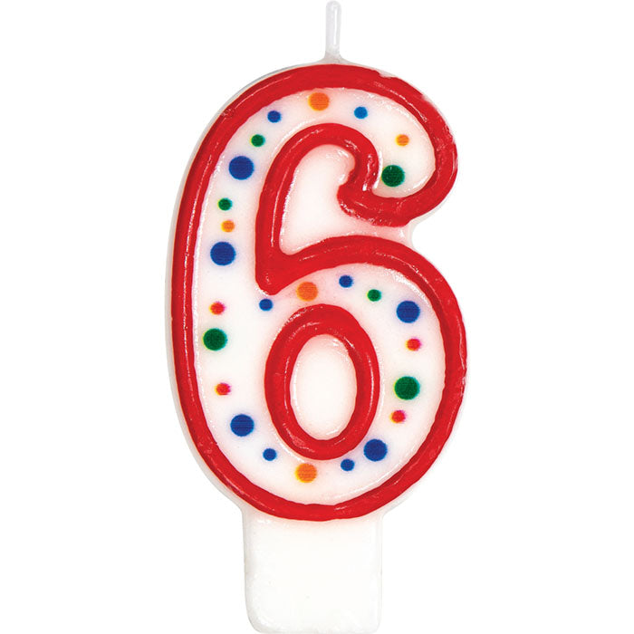 Polka Dot #6 Candles 6 ct