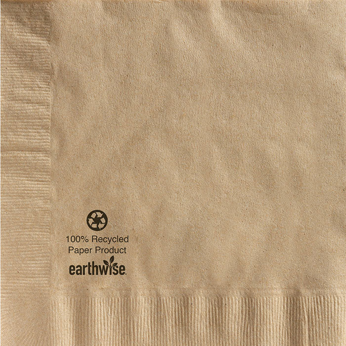 Earth Wise Kraft Dinner Napkins 1/4 Fold 1,200 ct