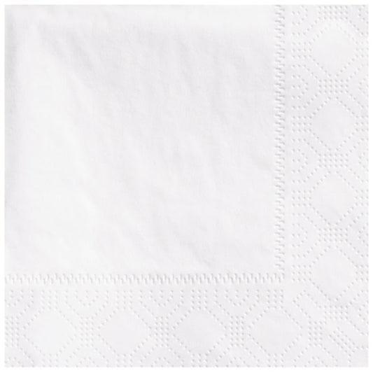 4.75" 3-Ply Regal Embossed White Beverage Napkins 2400 ct