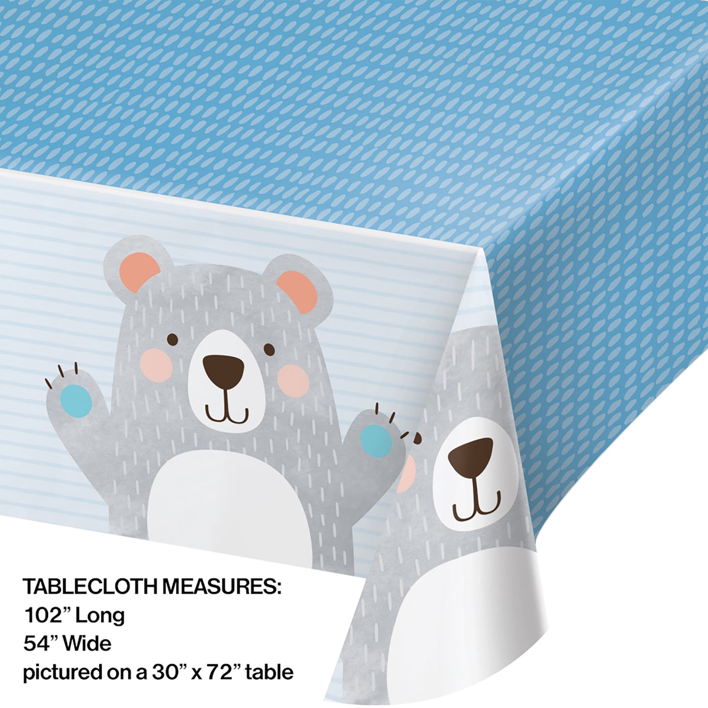 Bear Party Plastic Tablecloths 6 ct