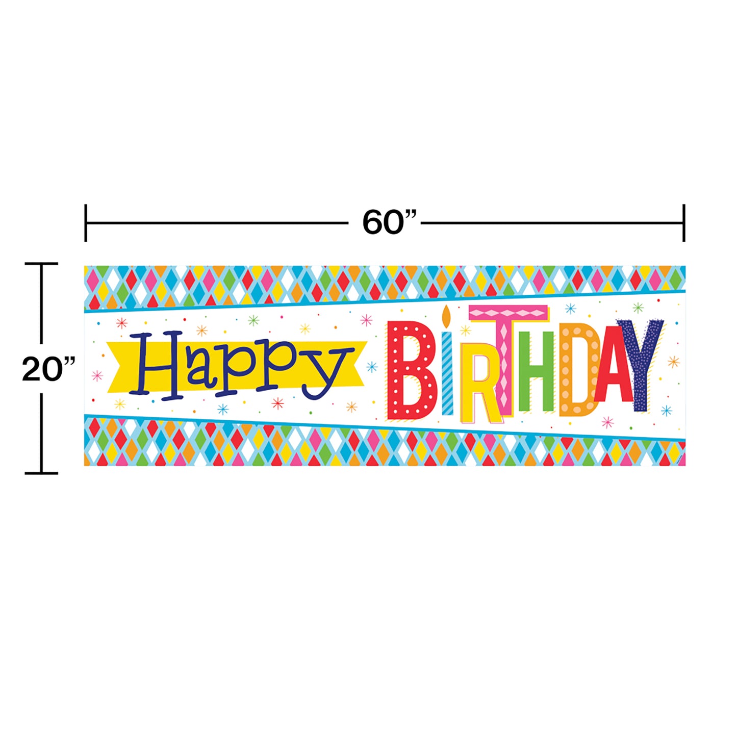 Bright Birthday Giant Party Banners 6 ct