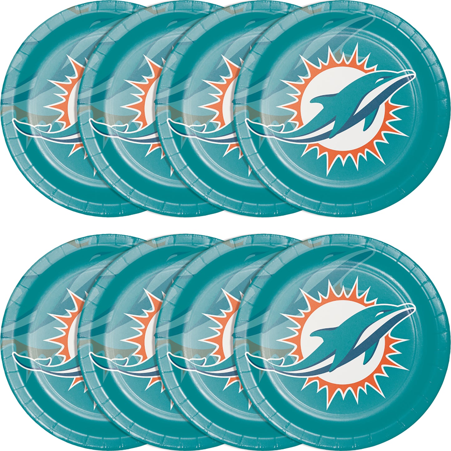 Miami Dolphins Dinner Plates 96 ct