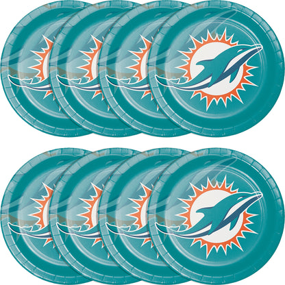 Miami Dolphins Dinner Plates 96 ct