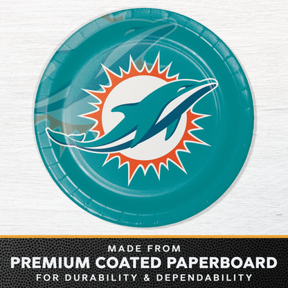 Miami Dolphins Dinner Plates 96 ct