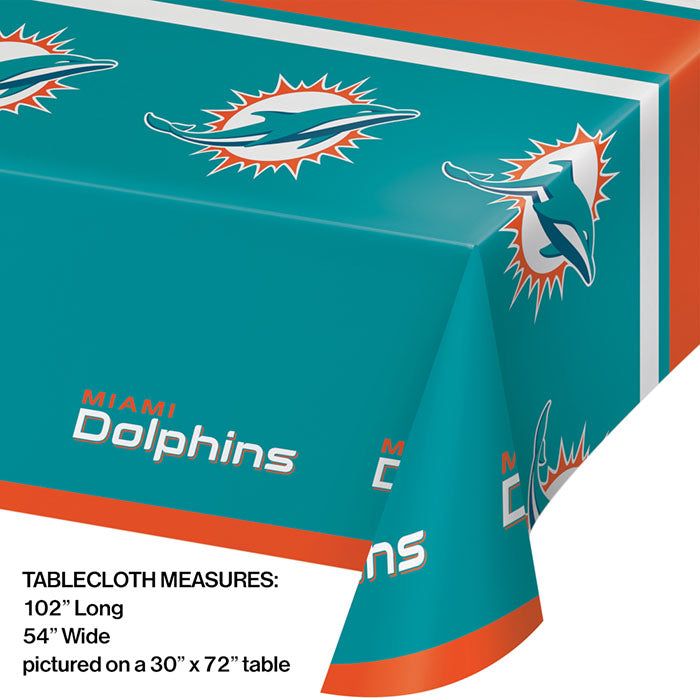 Miami Dolphins Tablecloths 12 ct