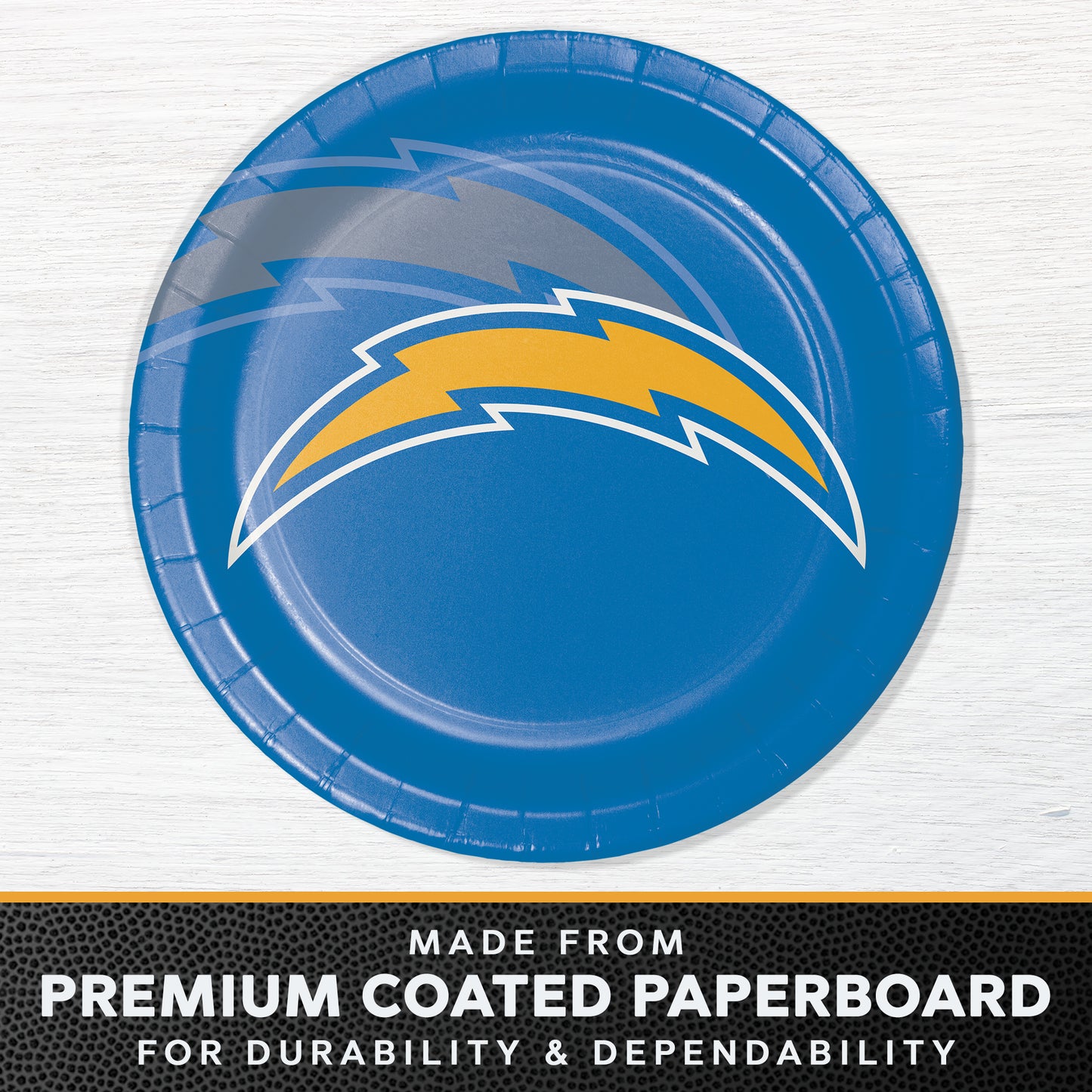 Los Angeles Chargers Dinner Plates 96 ct