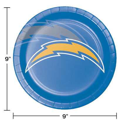 Los Angeles Chargers Dinner Plates 96 ct