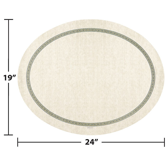 Regal Oval Nonskid Traymat 500 ct - 19" x 24"