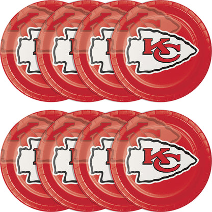 Kansas City Chiefs Dinner Plates 96 ct