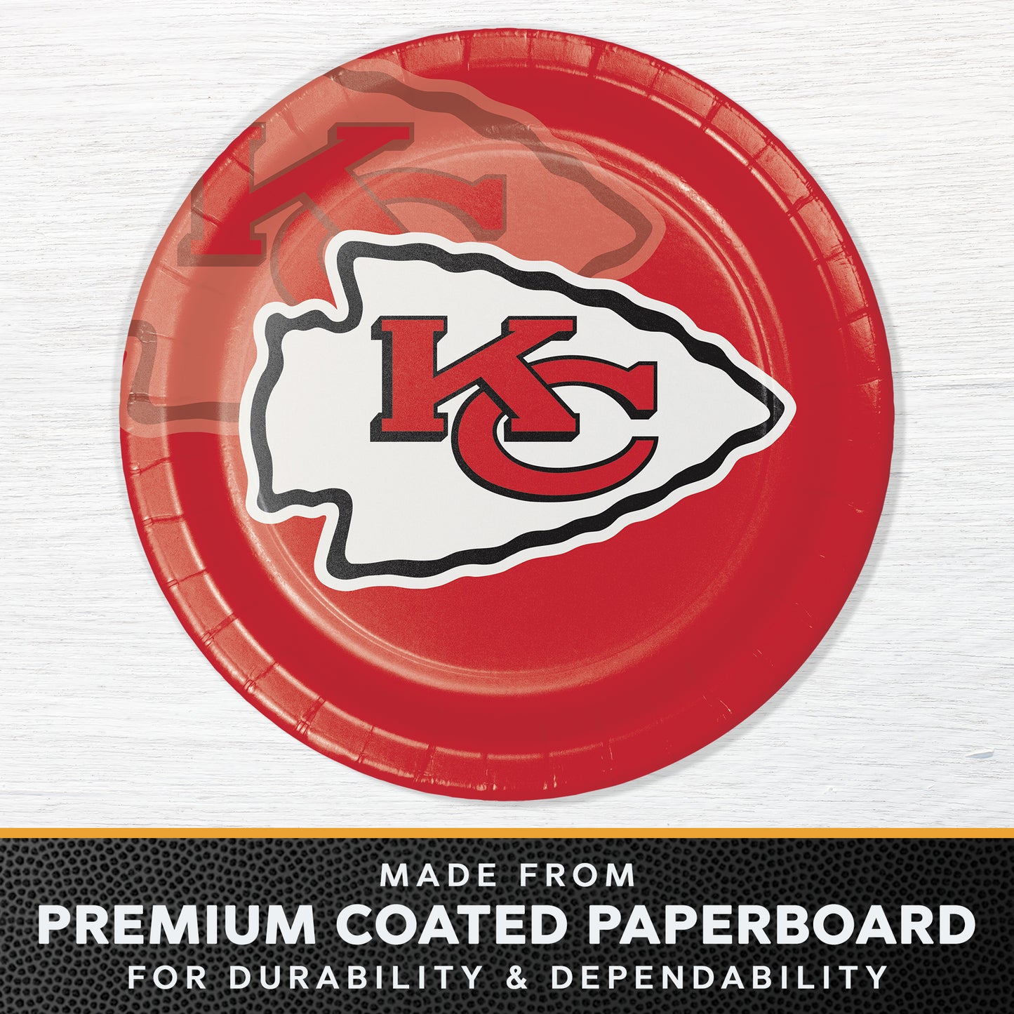 Kansas City Chiefs Dinner Plates 96 ct