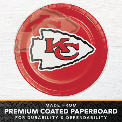 Kansas City Chiefs Dinner Plates 96 ct