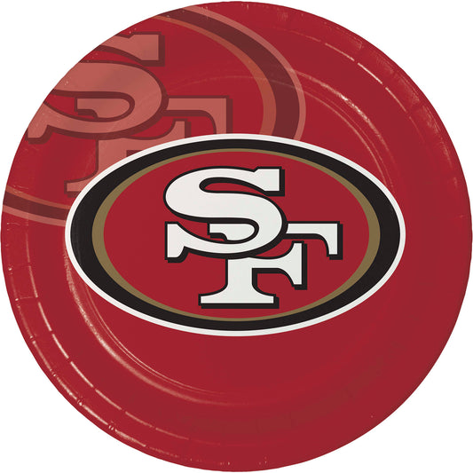 San Francisco 49ers Dinner Plates 96 ct