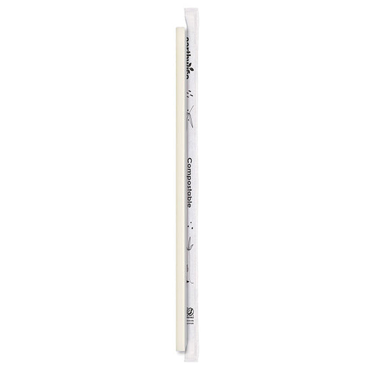 7.75" Earthwise Compostable Plant-Based  Wrapped Straws 3200 ct.