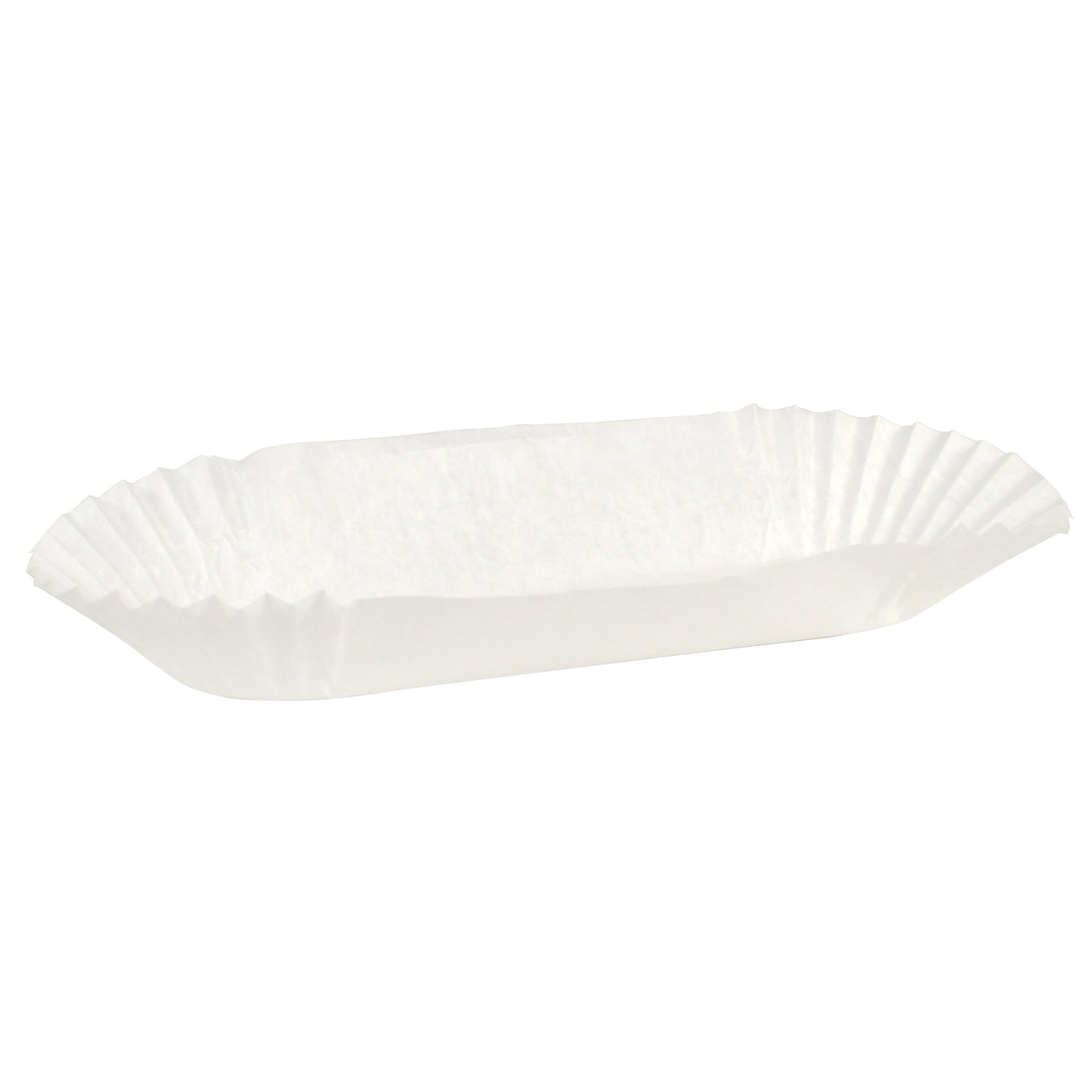 4.5" White Fluted Eclair Cases 10,000 ct