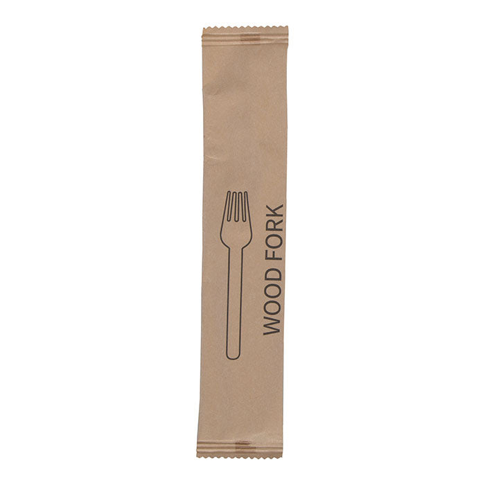 6" Earthwise Wrapped Wood Forks 1000 ct