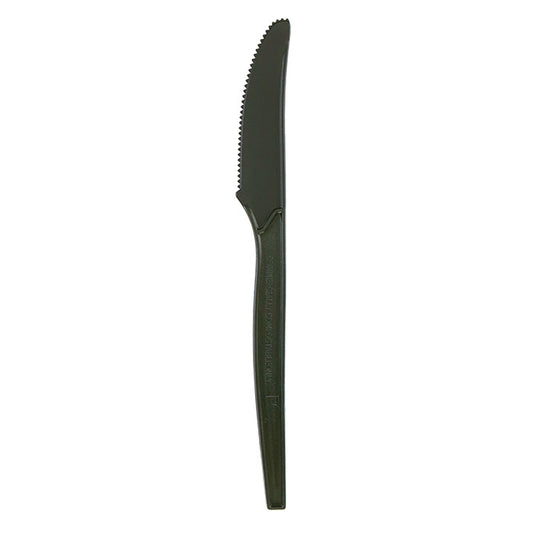 7" Black Plastic Knives 1000 ct