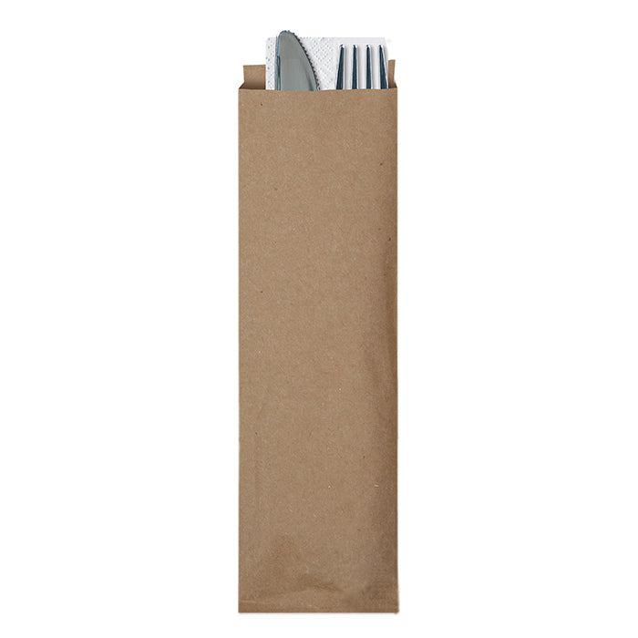 100% Recycled Kraft Cutlery Pouches 2,000 ct