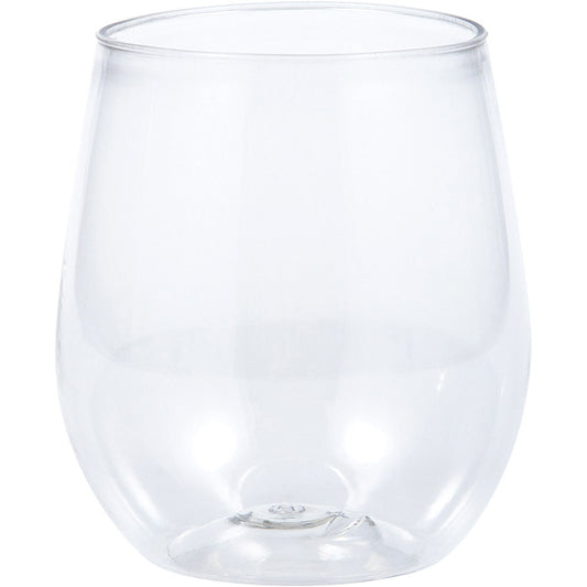 14 oz Plastic Stemless Wine Glasses 24 ct