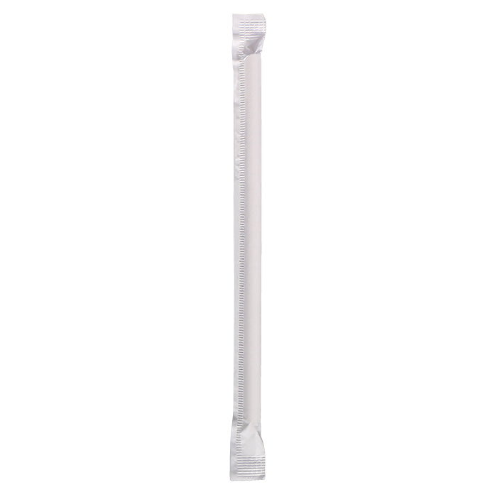 5.75" White Wrapped Paper Straws 3,200 ct