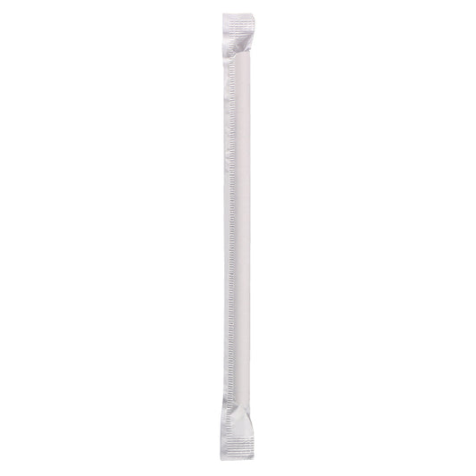 5.75" White Wrapped Paper Straws 3,200 ct