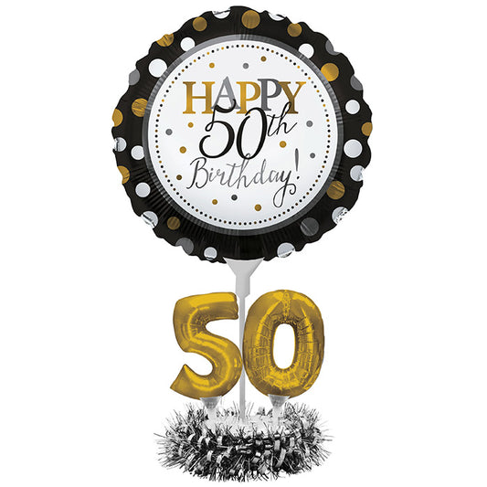 50th Birthday Balloon Centerpiece Kits 4 ct