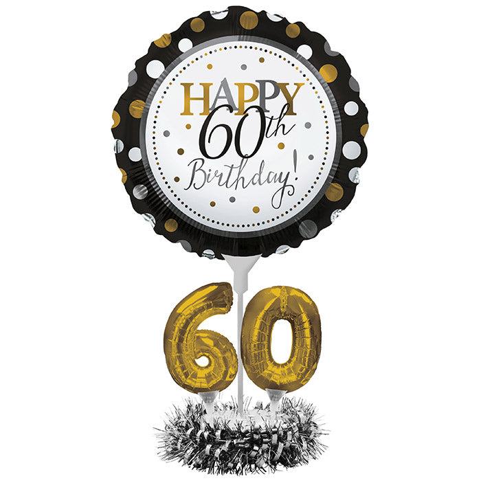 60th Birthday Balloon Centerpiece Kits 4 ct