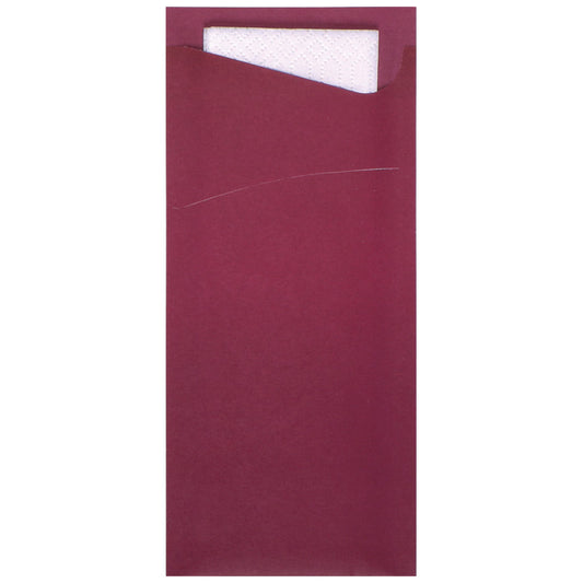 7.5" x 3.25" Burgundy Cutlery Pouches 350 ct