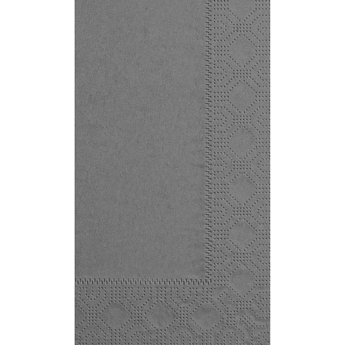 7.5" x 4.25" Regal Embossed Slate Gray Dinner Napkins 1000 ct