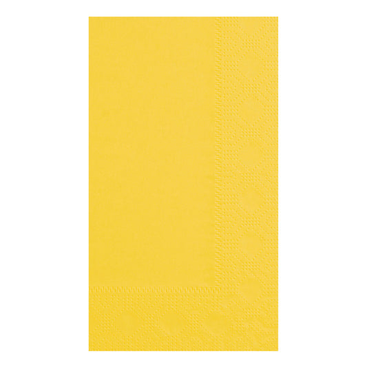 7.5" x 4.25" Regal Embossed Sun Yellow Dinner Napkins 1000 ct