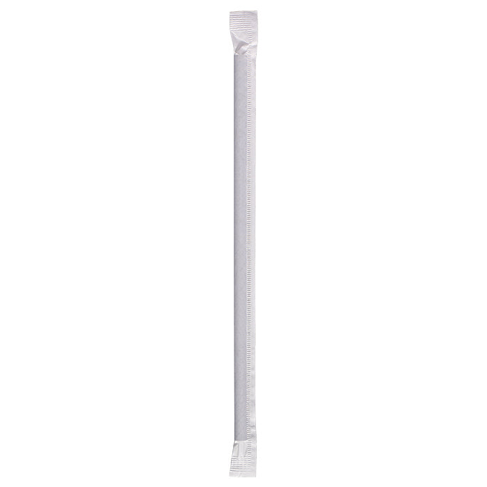 7.75" Black Wrapped Paper Straws 3,200 ct