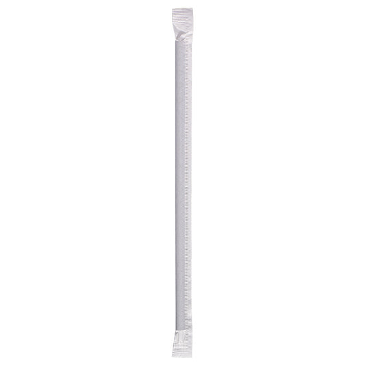 7.75" Black Wrapped Paper Straws 3,200 ct