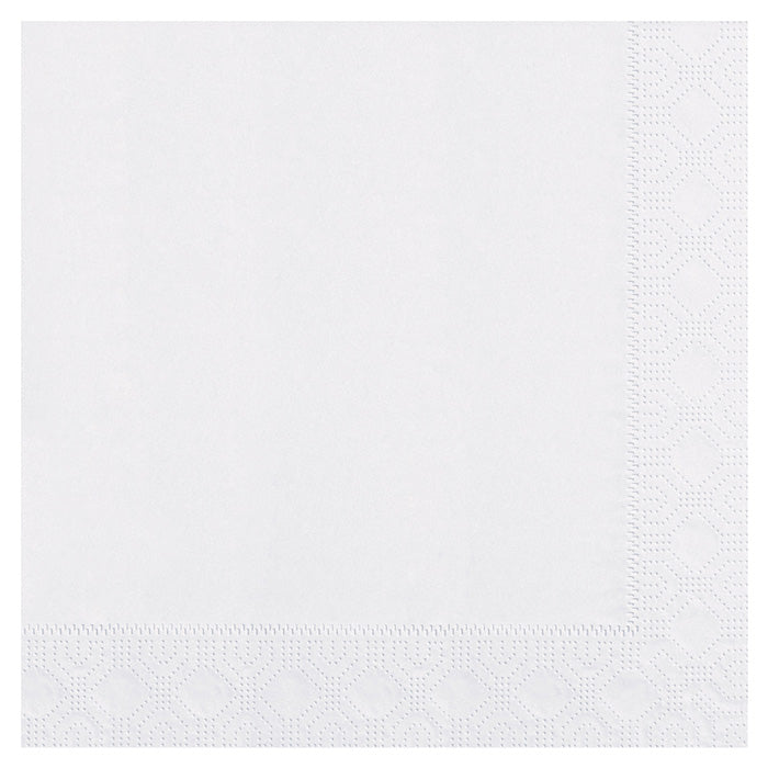 8.5" x 8.5" Regal Embossed White Dinner Napkins 2000 ct