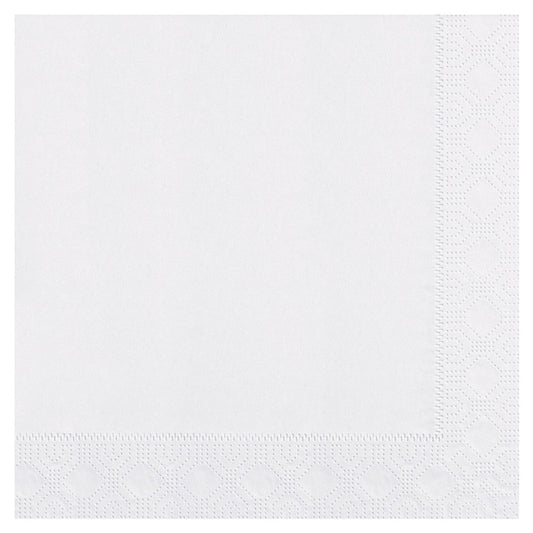 8.5" x 8.5" Regal Embossed White Dinner Napkins 2000 ct