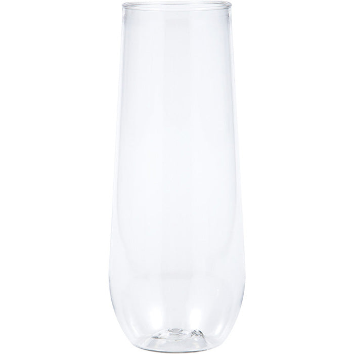 9 oz Plastic Stemless Champagne Flutes 24 ct