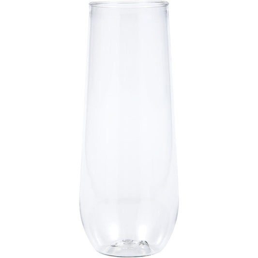 9 oz Plastic Stemless Champagne Flutes 24 ct