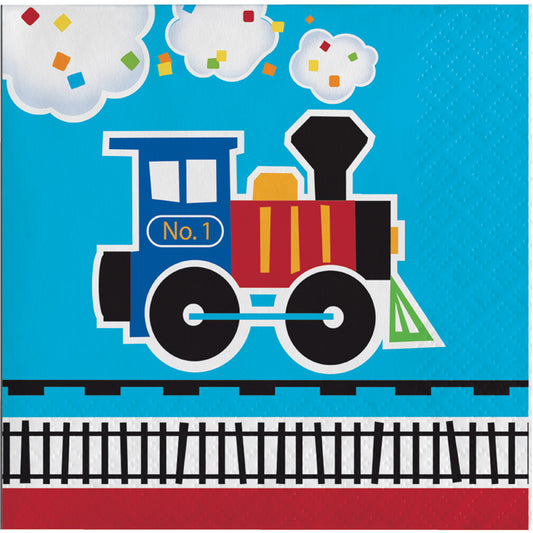 All Aboard Train Beverage Napkins 192 ct