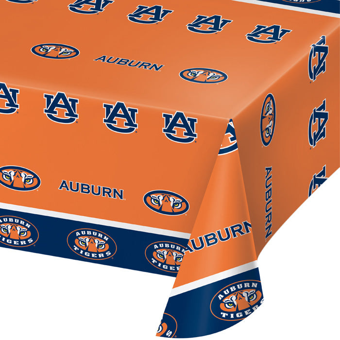 Auburn Plastic Tablecloths 12 ct