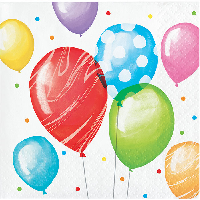 Balloon Bash Beverage Napkins 192 ct