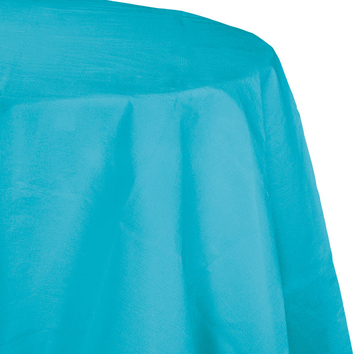 Bermuda Blue Octy-Round Paper Tablecloths 12 ct