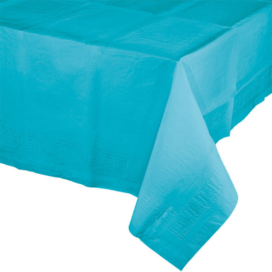 Bermuda Blue Paper Tablecloths 6 ct