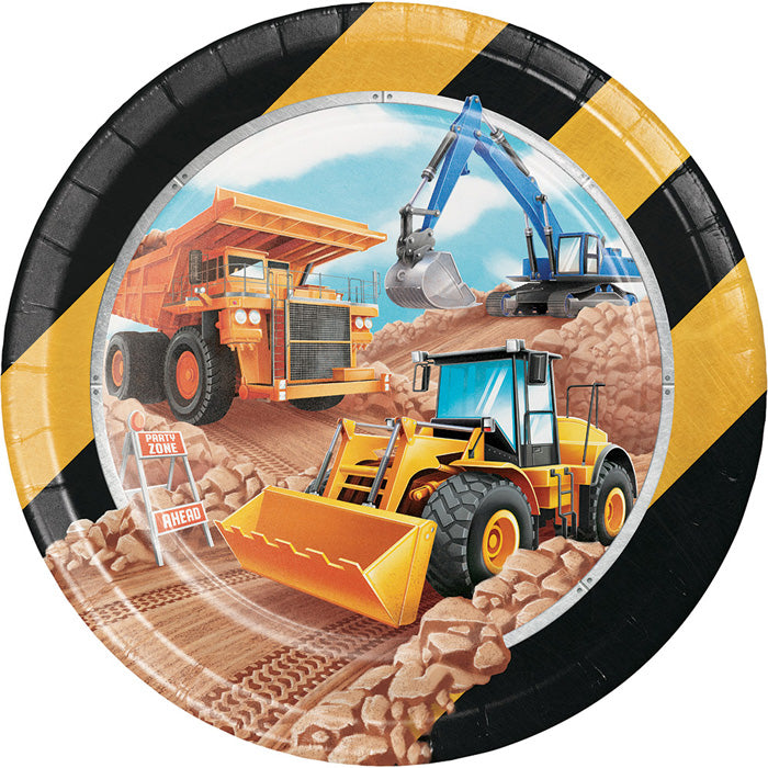 Big Dig Construction Dinner Plates 96 ct